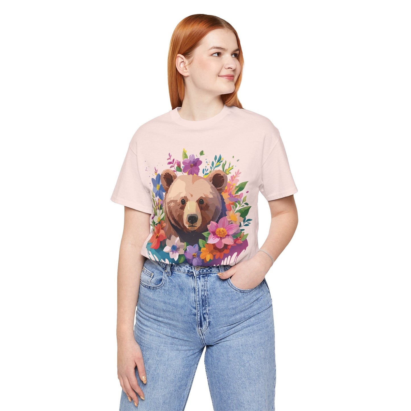 Bear Graphic Tee Adelpha Unisex Vintage Inspired Short Sleeve Shirt