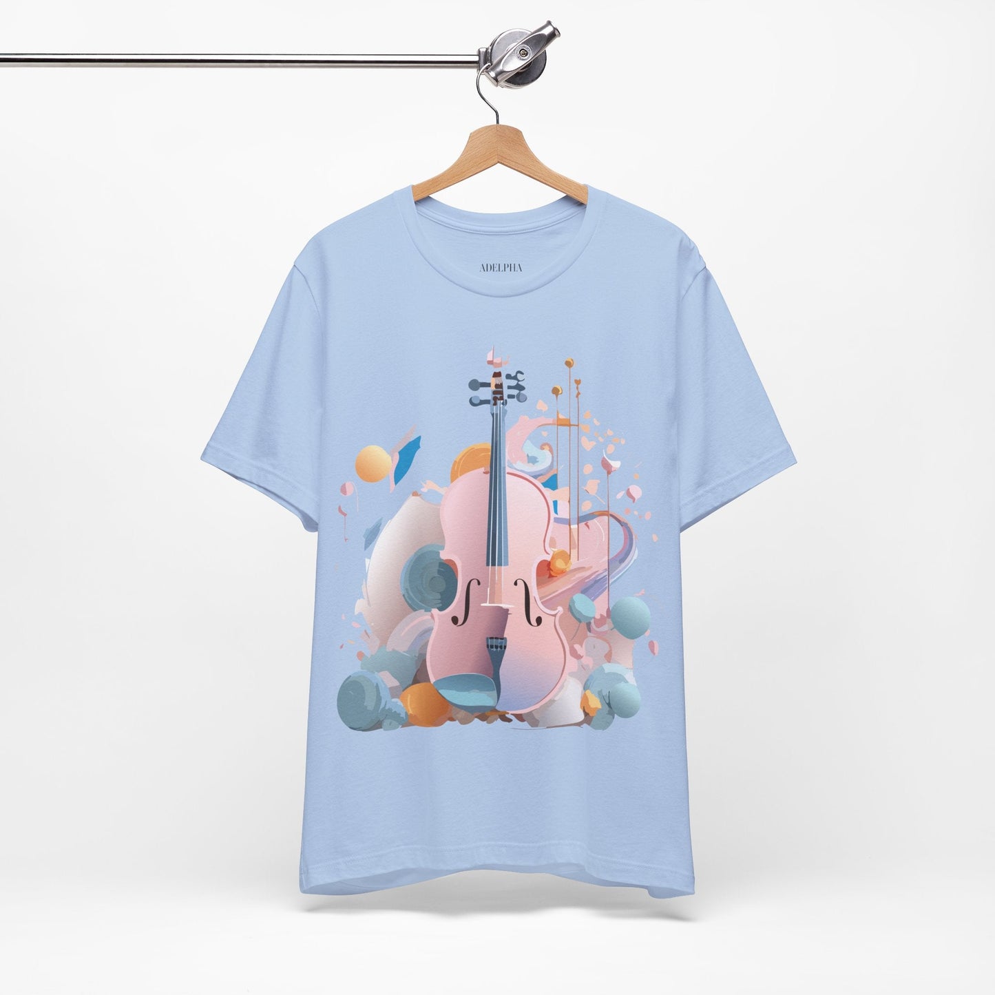 Music Graphic Unisex 100 Cotton Vintage Art with Musical Elements Tee 16