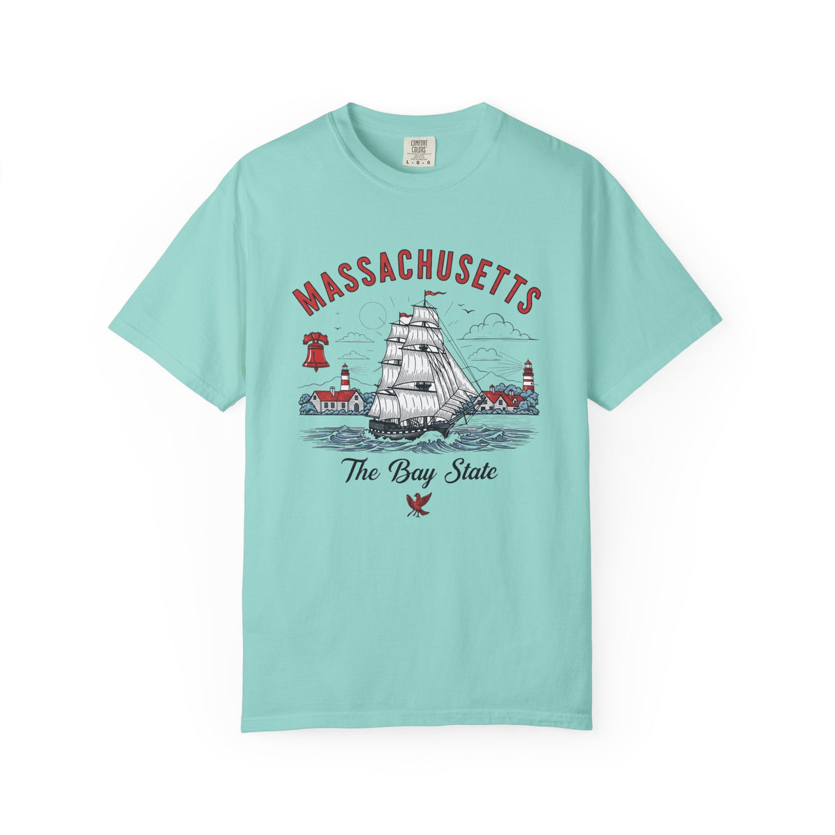 Massachusetts State Vintage Travel Tourist Graphic Tee Unisex 100 Cotton Comfort Colors T-Shirt