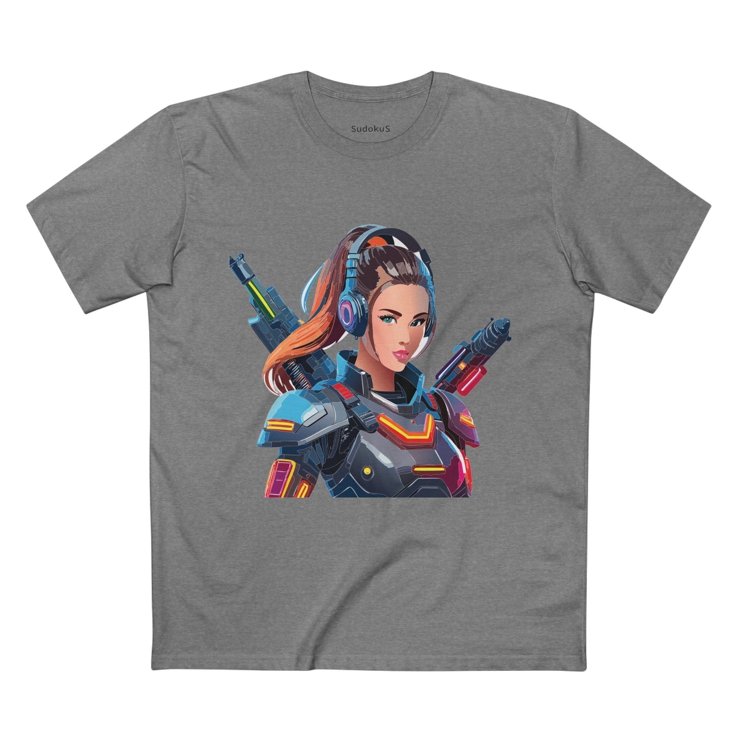 Army-woman Graphic Unisex 100 Cotton Staple Tee 13