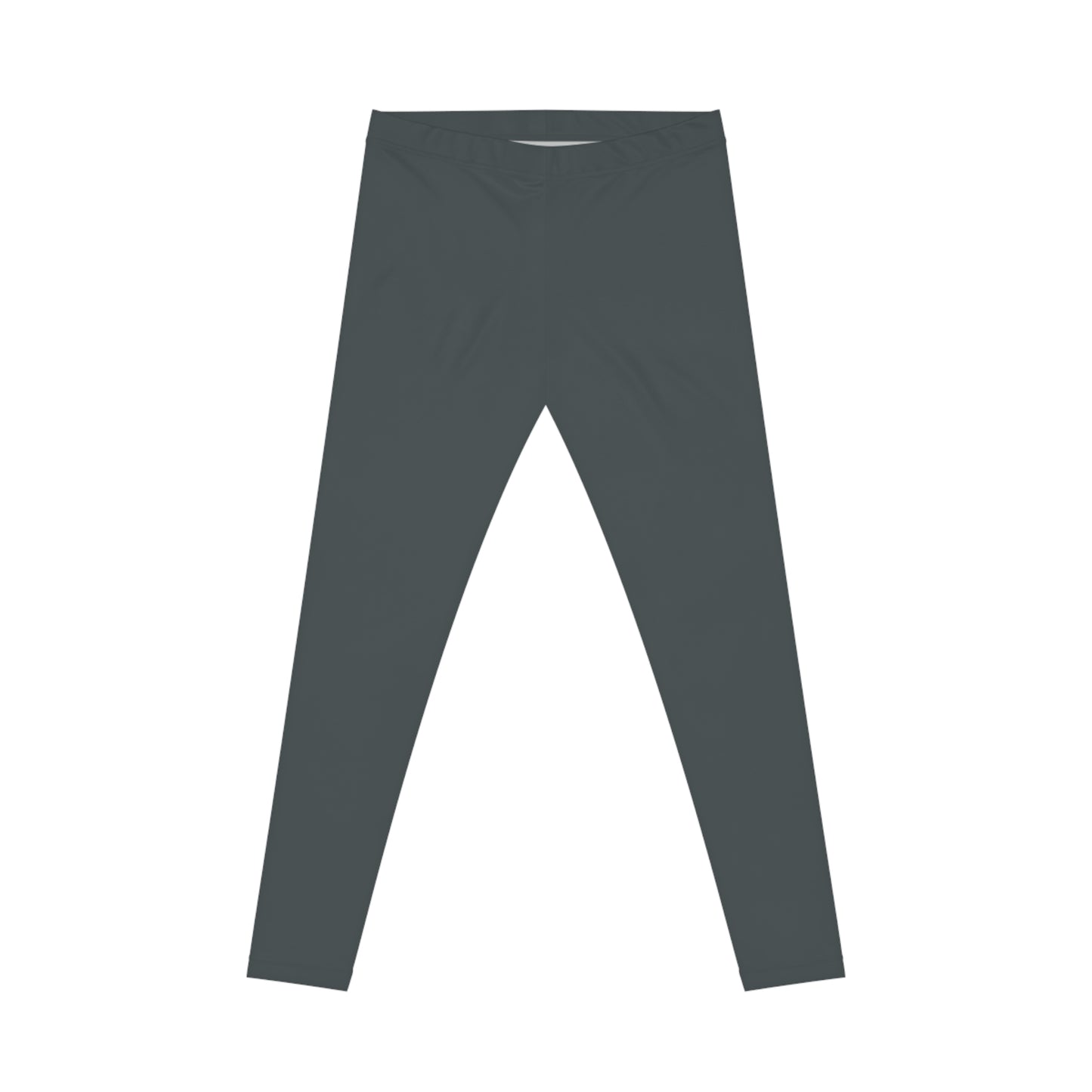 Iron Grey Color Women's Poly-Span Casual Leggings Print Everyday Activewear Pants