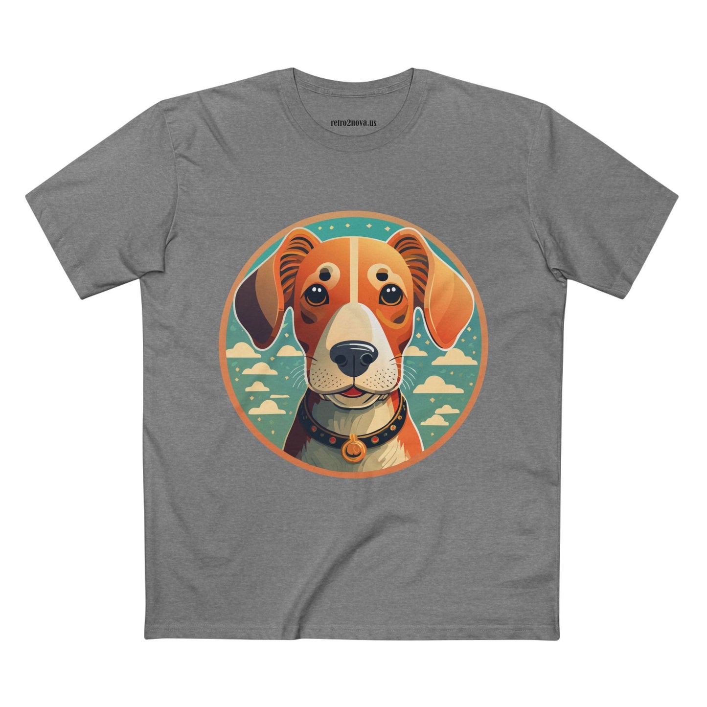 Dog Animal Art Shirt For Unisex Premium Cotton Tee By Retro2Nova With Original Art Design Built For Everyday Comfort