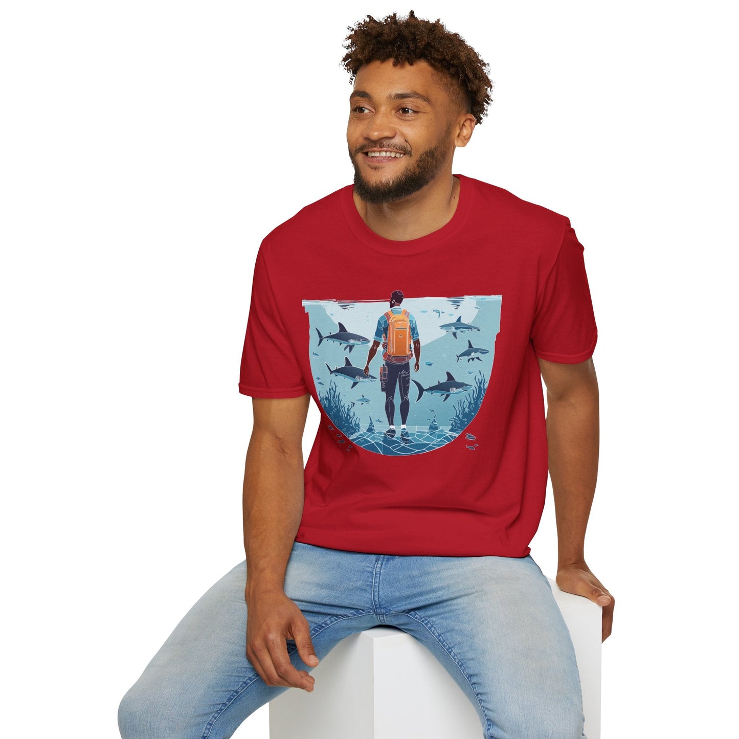 Ocean Graphic Unisex Softstyle Cotton Tee 5