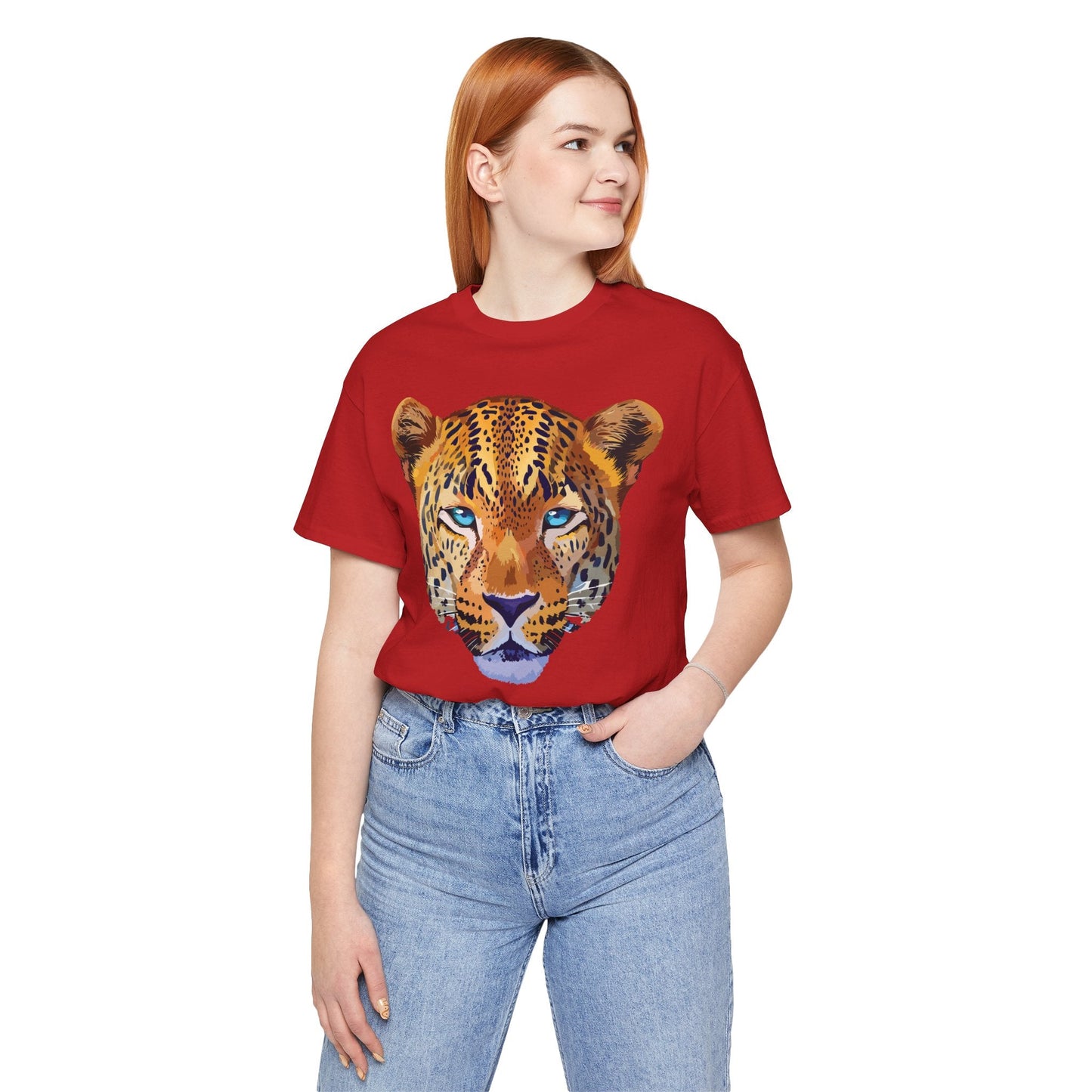 Unisex Animal Print Tee Shirt With Art Design Wild Animals Graphic Tee For Everyday Wear
