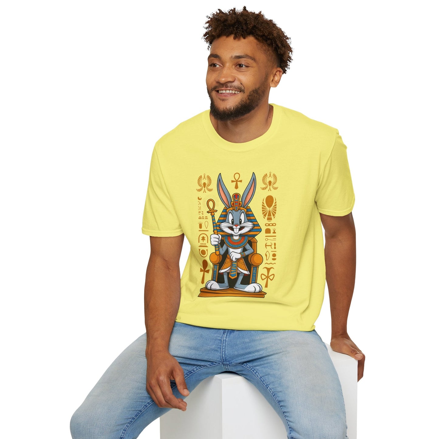 Bugs Bunny T Shirt Unisex Softstyle 64000 Cartoon Animation Tee Ring Spun Cotton