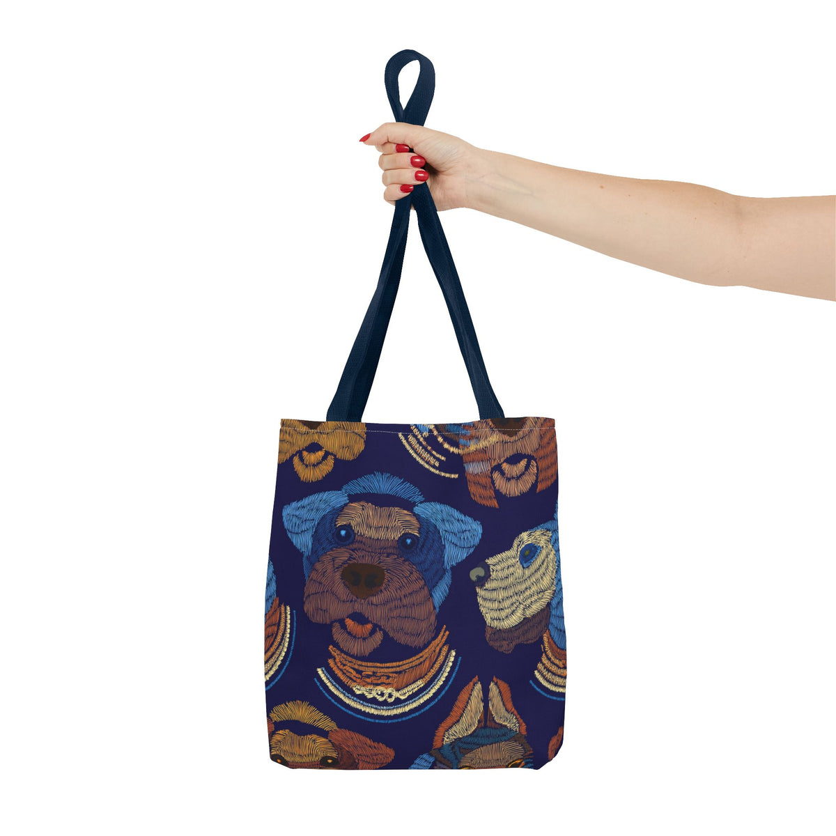 Denim Fabric Imitation Print Unisex Canvas Bag Poly Spun 3 Sizes Tote Bag 191-14
