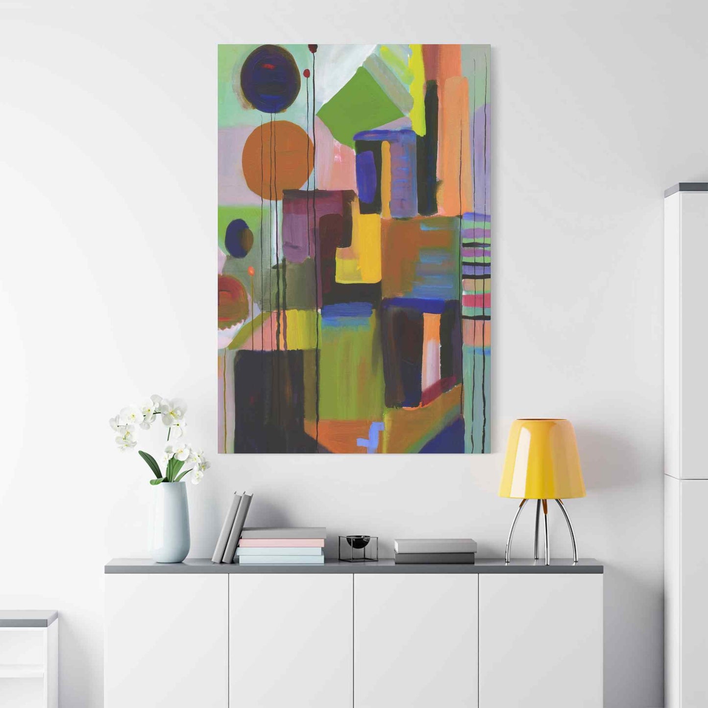 Abstract Painting Print Canvas 20x24,20x30,24x30, 24x32,24x36,30x40, 32x48,36x48,40x60 Pine-Wood Inner Frame ABS-3
