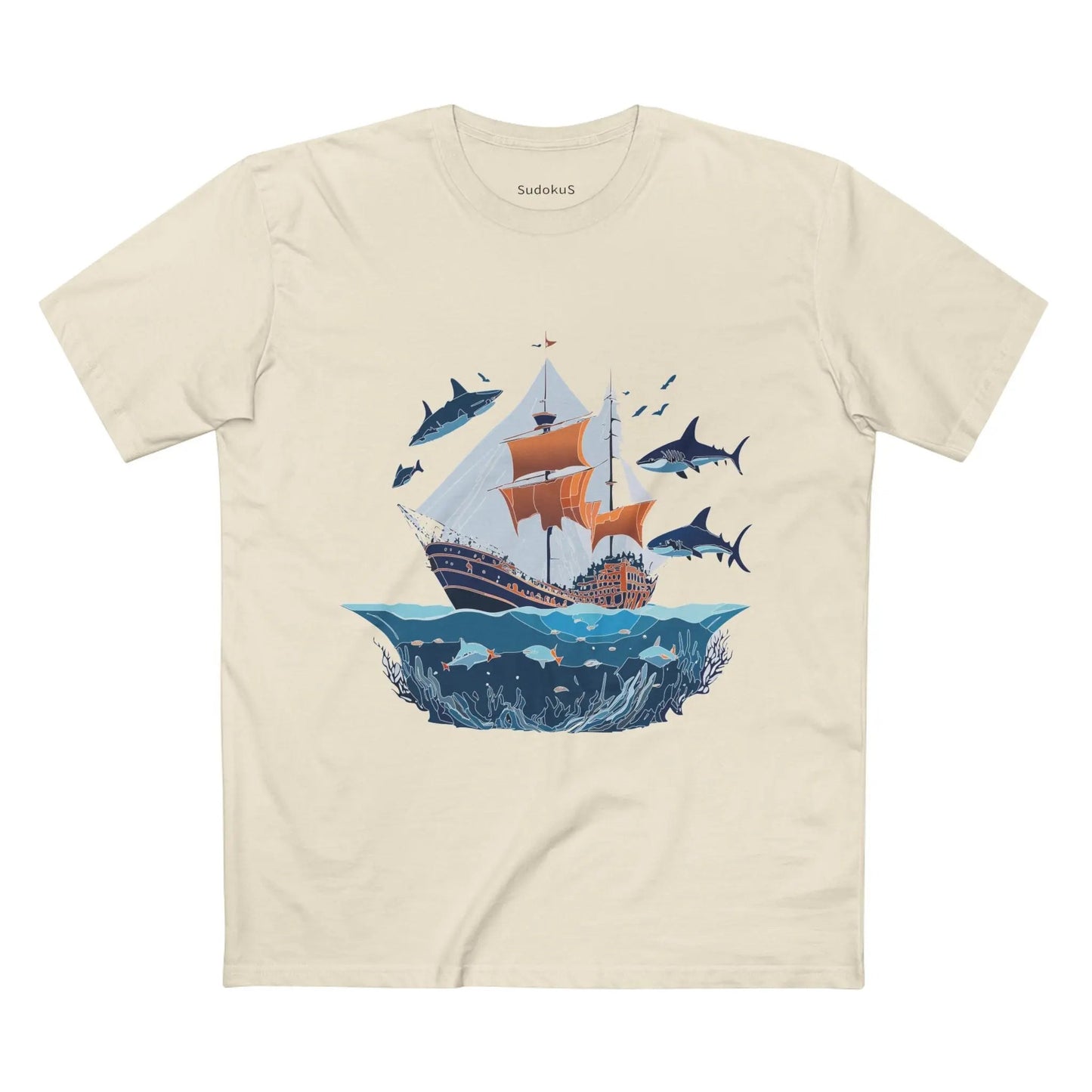 Ocean Coast Graphic Unisex 100 Cotton Staple Tee 32