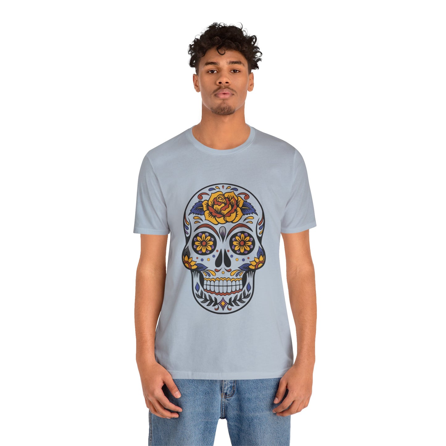 Unisex Cotton Tee Shirt with Skull