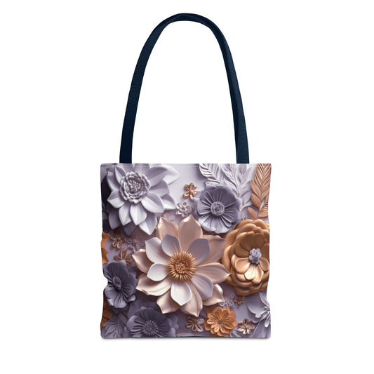 Bolsa de lona con estampados florales 
