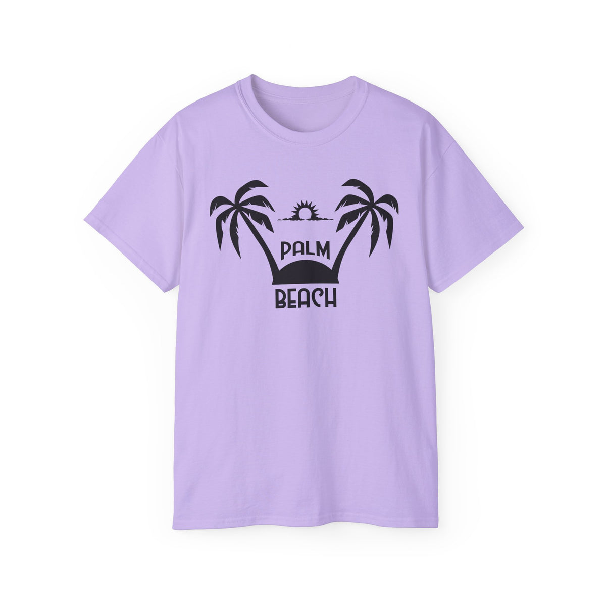 Palm Beach palm trees tee | Retro sunset graphic shirt