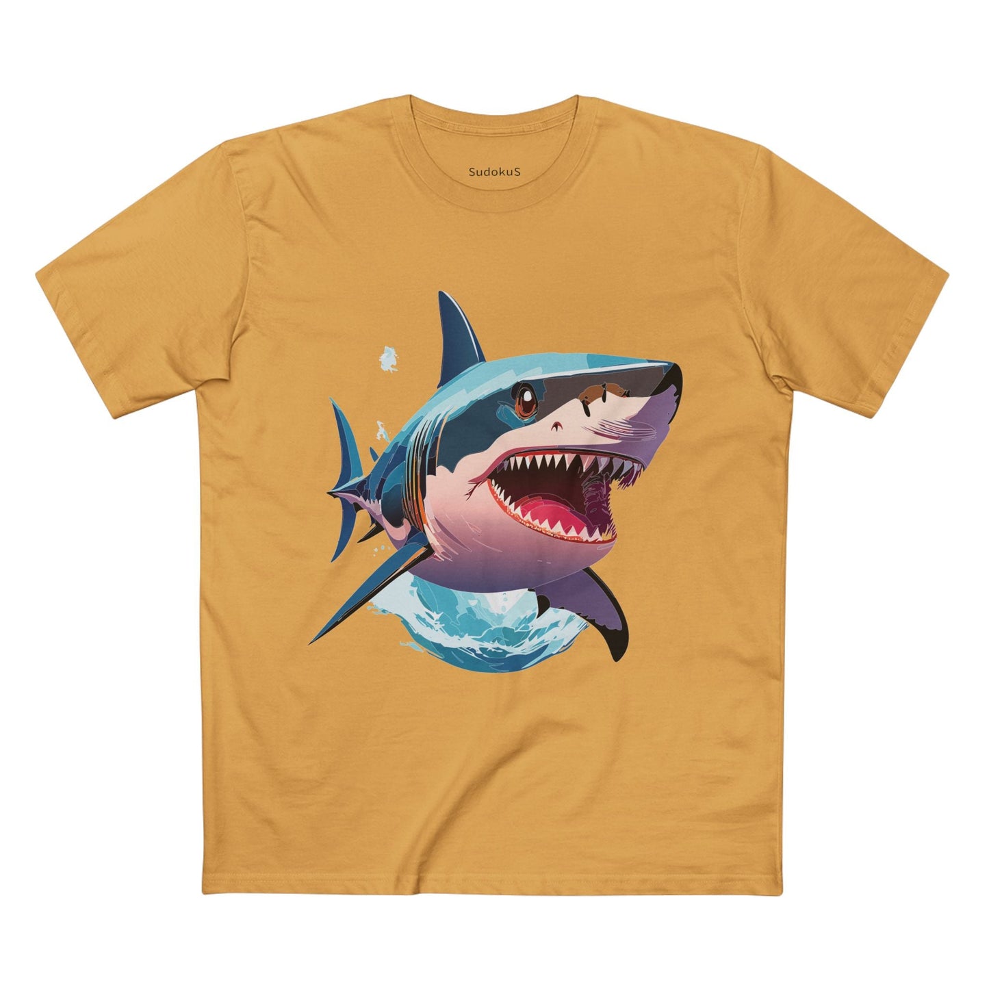 Shark Graphic Unisex 100 Cotton Staple Tee with Animal Design Artwork 11