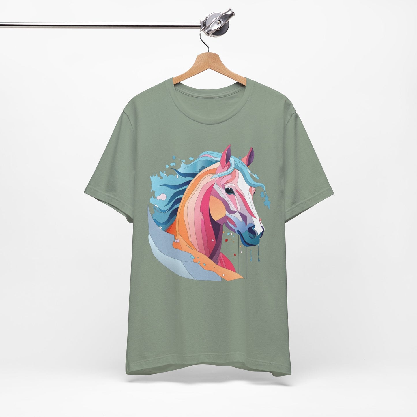 Unisex Animal Tee Shirt With Art Design Wild Animals Short Sleeve Premium Comfort Fit