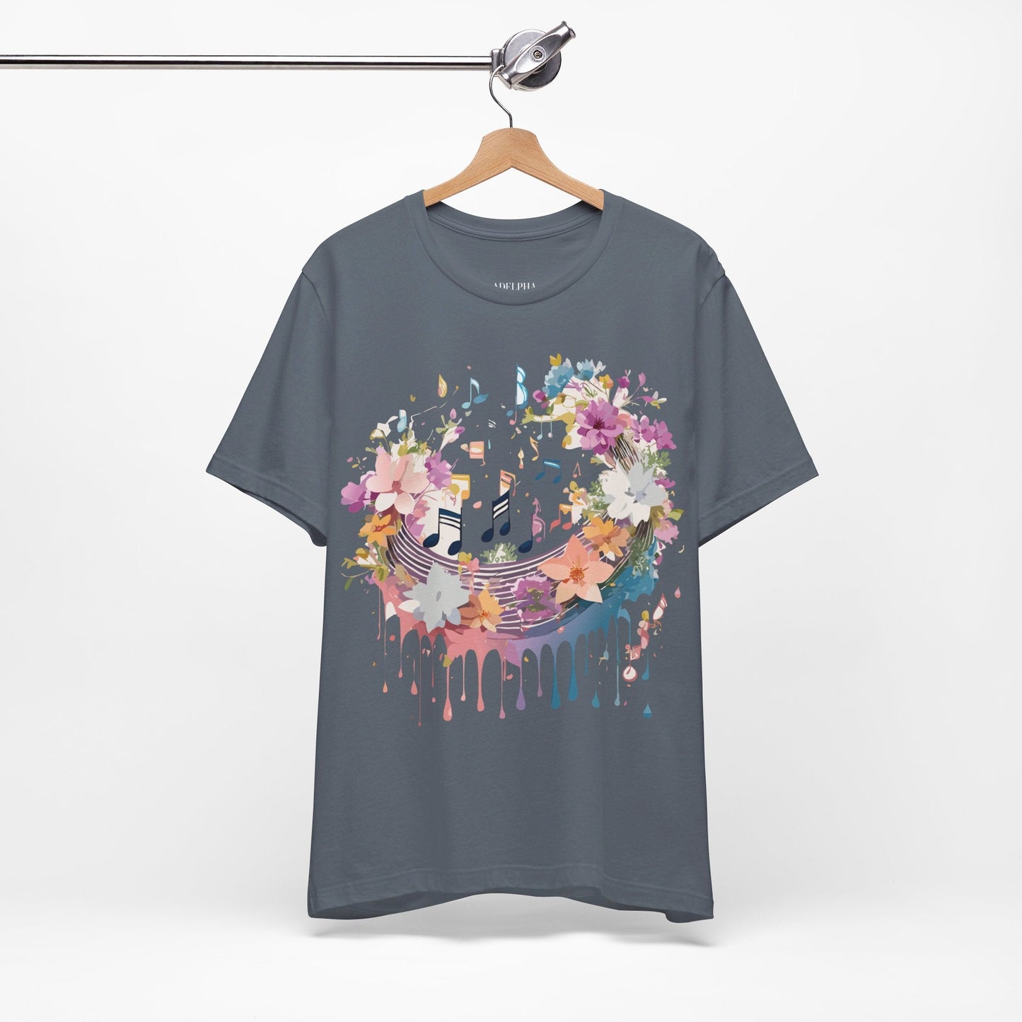 Adelpha Music T Shirt Unisex Graphic Tee With Vintage Inspired Artwork Short Sleeve