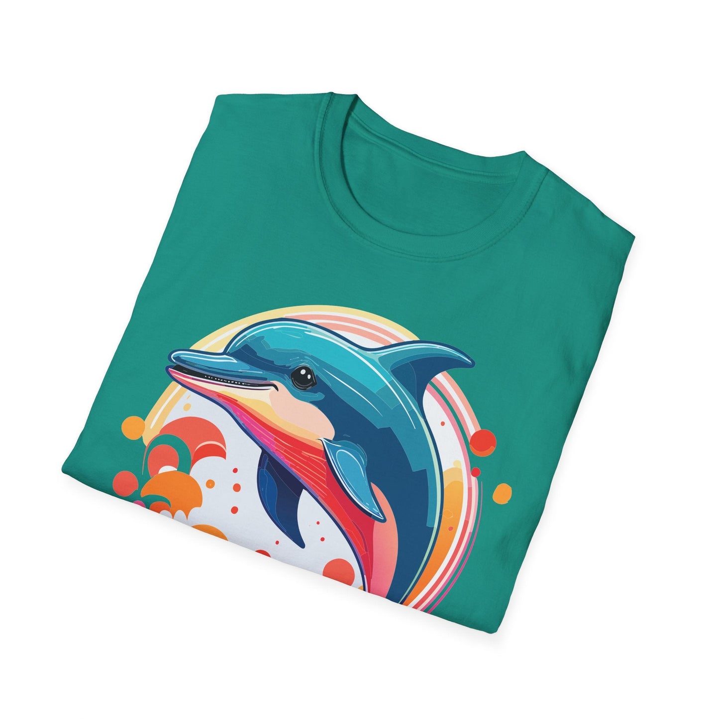 Dolphin Shirt Unisex Softstyle Tee Short Sleeve 100 Percent Ring Spun Cotton Gildan 64000