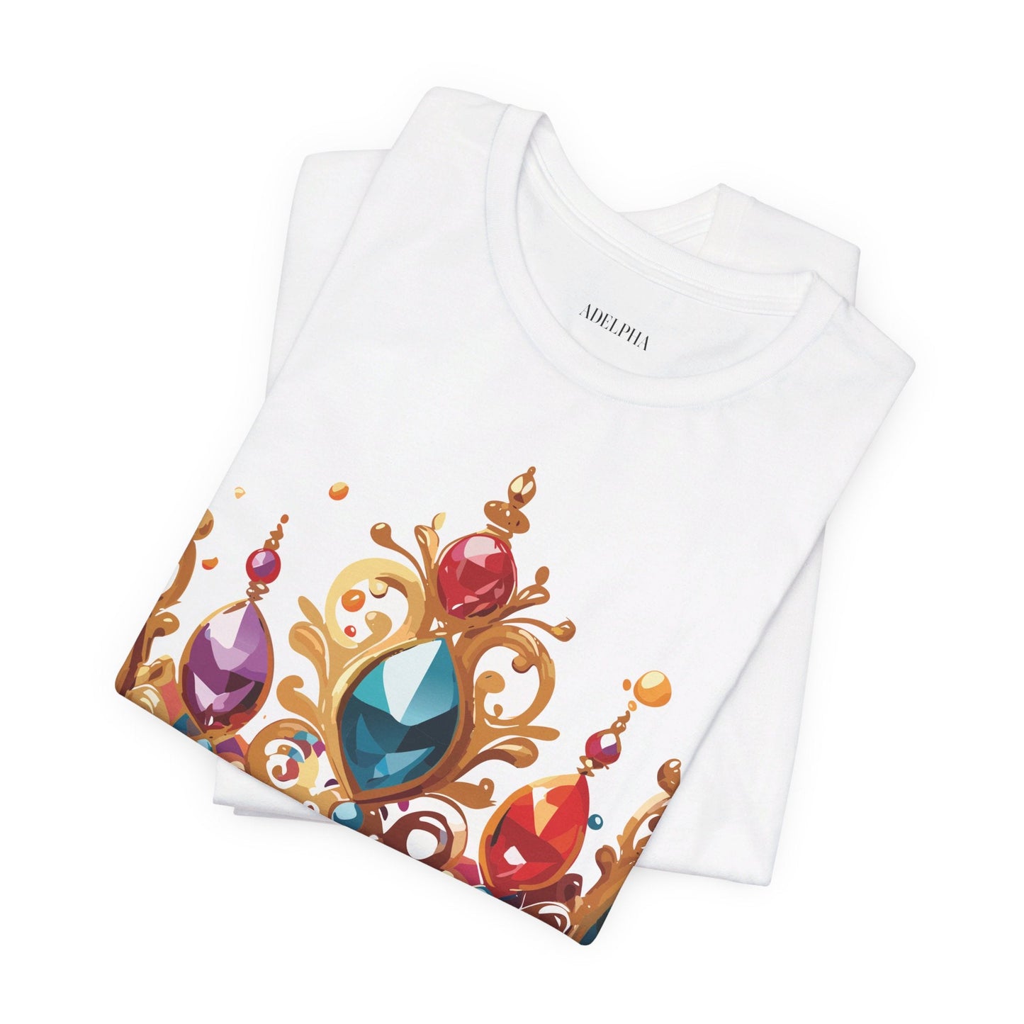 Adelpha Vintage Inspired Graphic Tee Crown Shirt Unisex Short Sleeve Art Design Edition