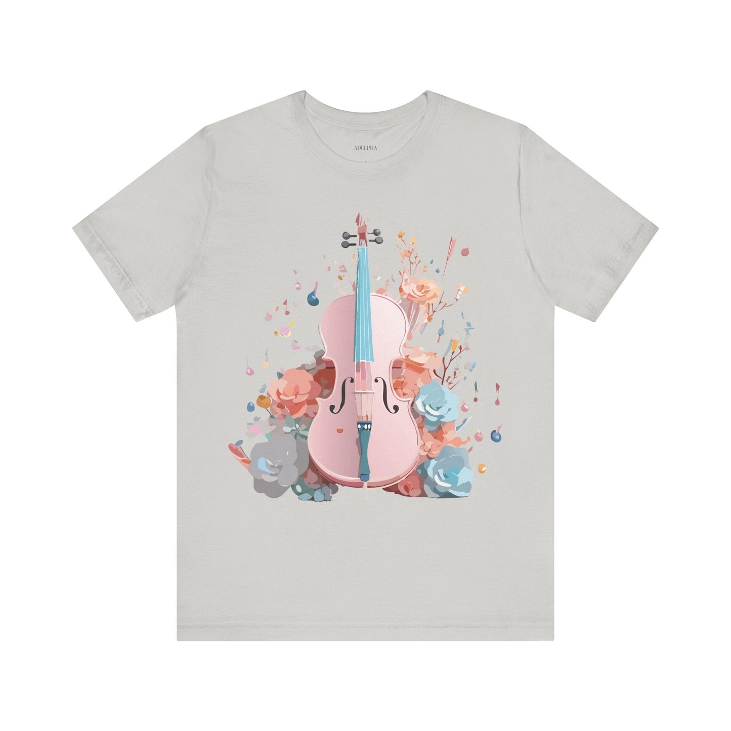 Music Graphic Unisex 100 Cotton Vintage Art with Musical Elements Tee 12