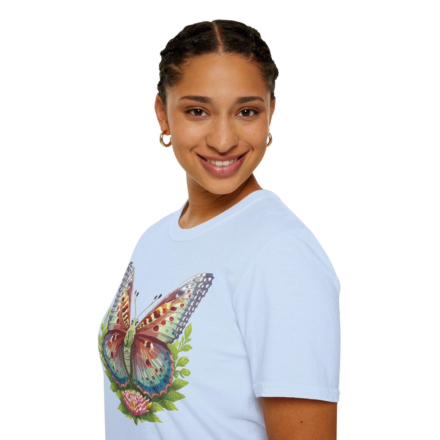 Butterfly Shirt Unisex T Shirt Gildan Softstyle 64000 Breathable Ring Spun Cotton Monarch Tee