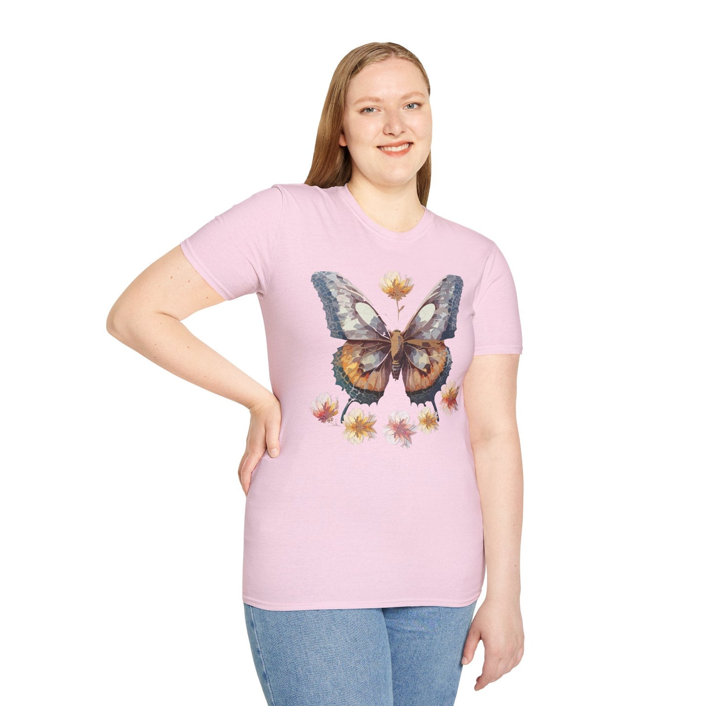 Butterfly Shirt Unisex Monarch Butterfly Tee Gildan Softstyle 64000 Ring Spun Cotton