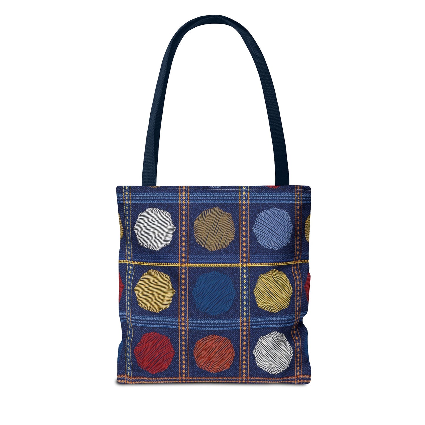 Denim Fabric Imitation Print Unisex Canvas Bag Poly Spun 3 Sizes Tote Bag 186