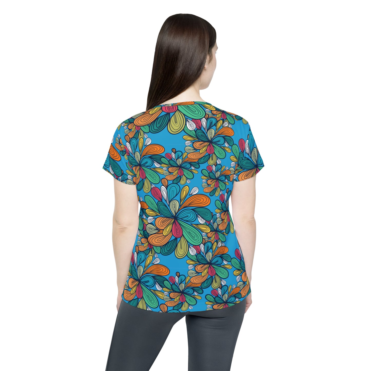 Poly Jersey Tee Shirt with floral prints