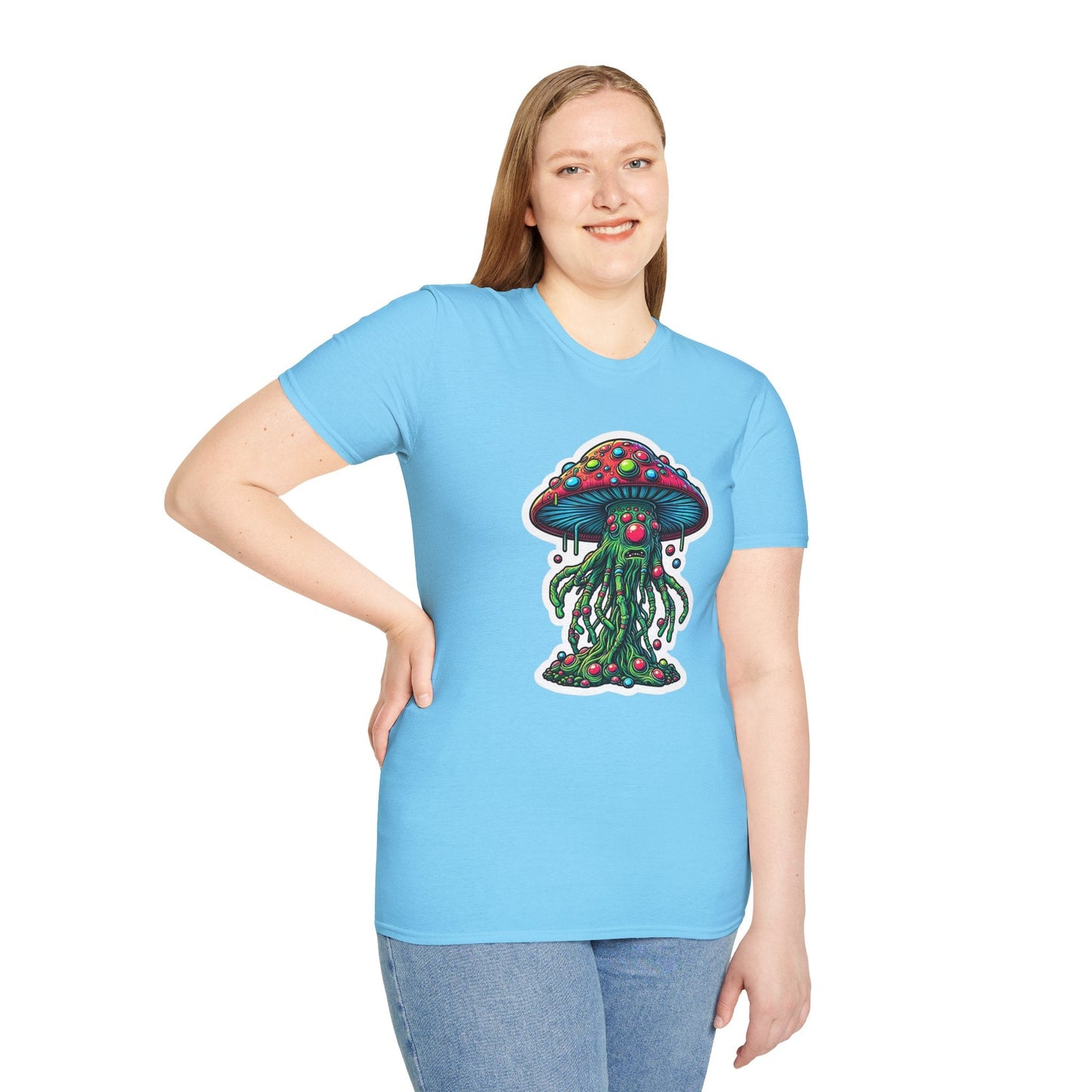 Mashroom Tee Shirt Unisex Funny Mashroom Shirt With Fungus Art Design Gildan Softstyle 64000