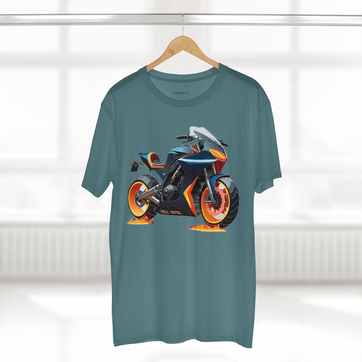 Moto Bike Graphic Unisex 100 Cotton Staple Tee 25
