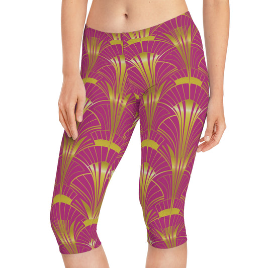 Capri-Leggings mit traditionellem Print