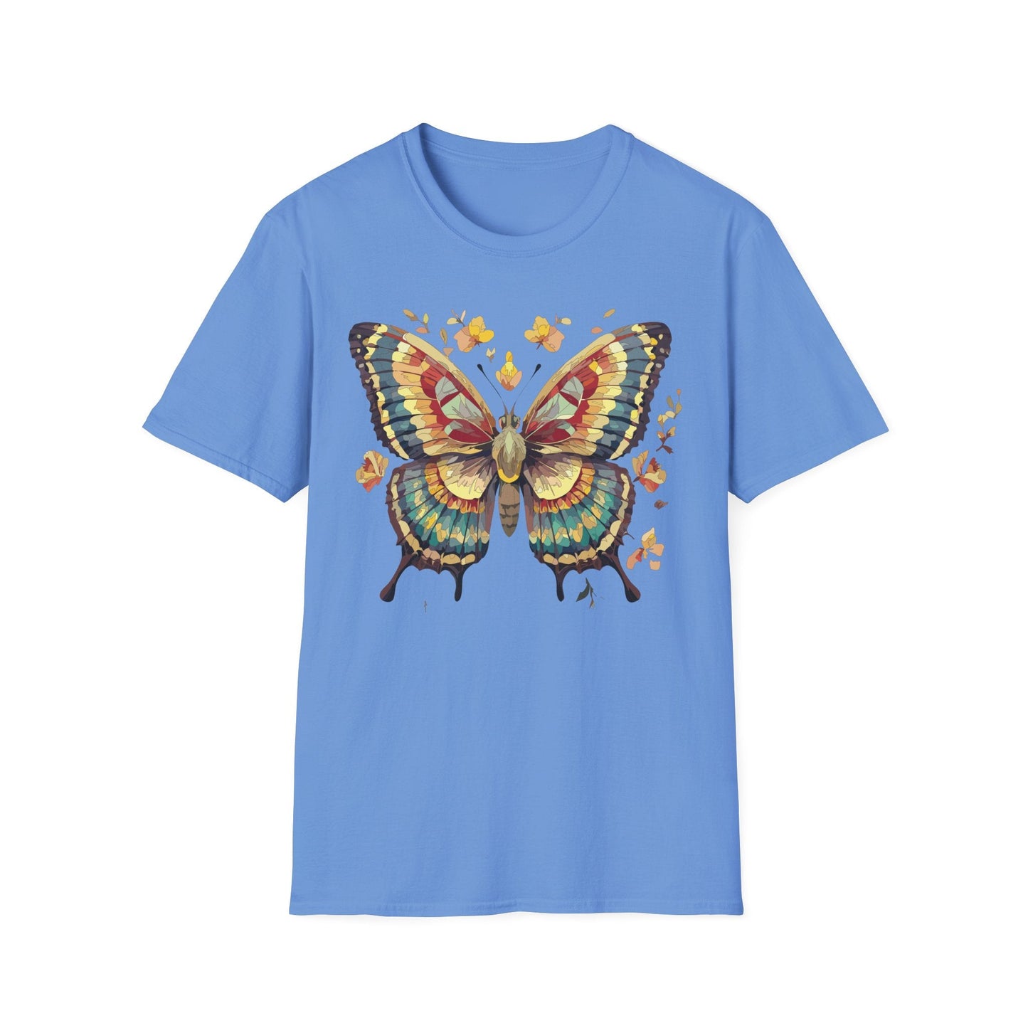 Butterfly Graphic T Shirt Unisex Gildan Softstyle 64000 Monarch Design Lightweight Everyday Wear