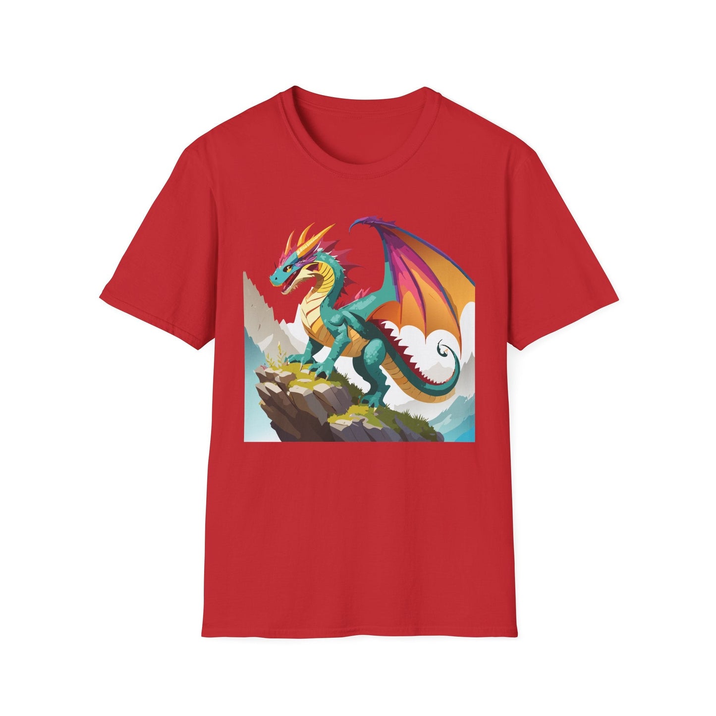 Dragon T Shirt Unisex Dragon Shirt With Animal Art Design Softstyle Cotton Tee Shirt