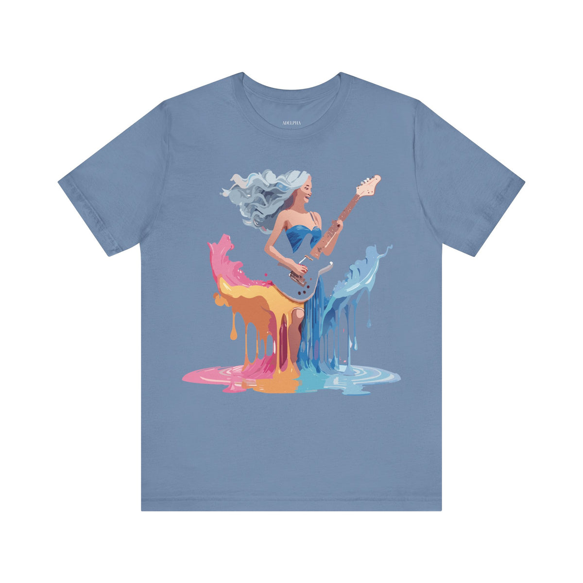 Music Graphic Unisex Cotton Bella+Canvas Tee with Art Design n168