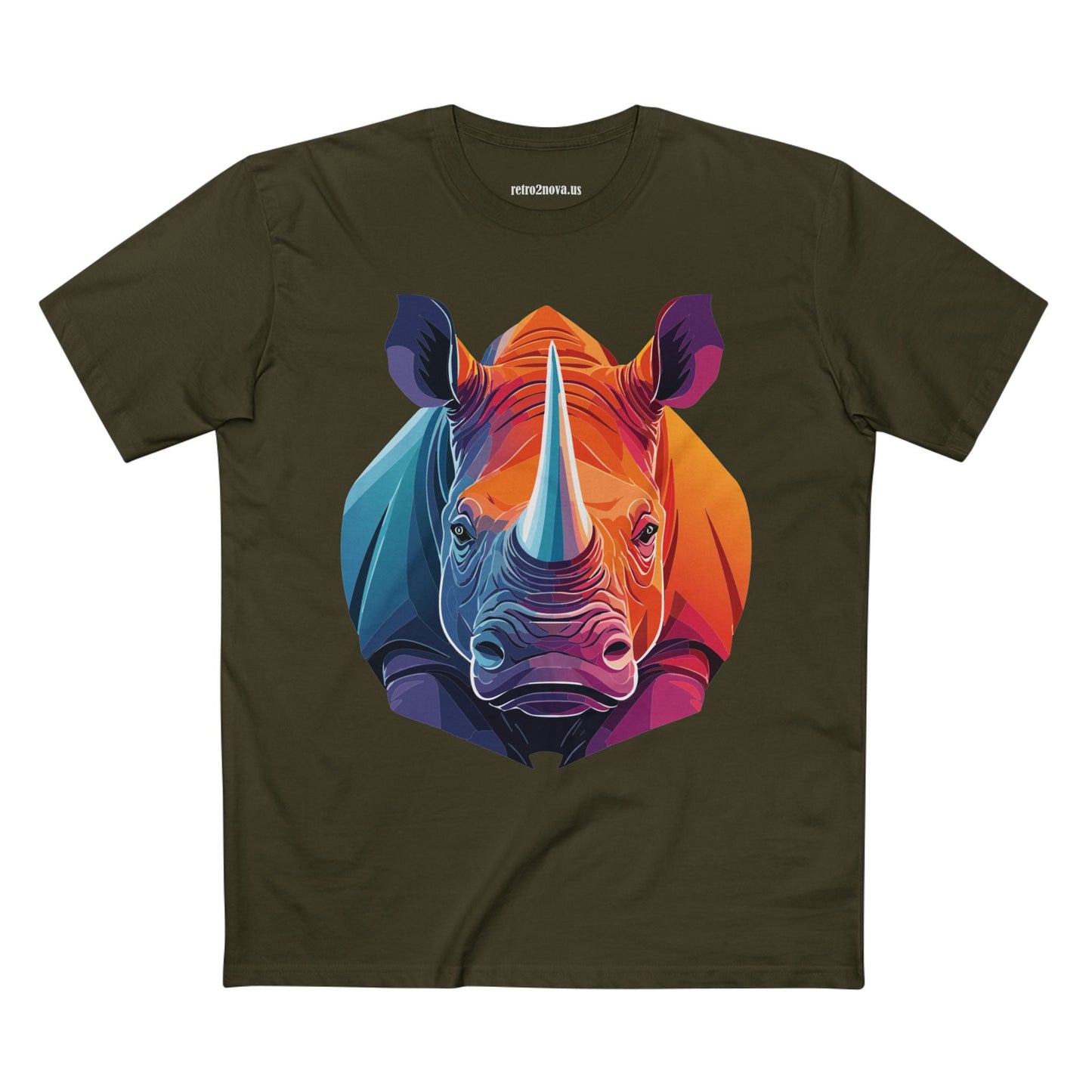 Rhino Graphic Unisex 100 Cotton T-Shirt With Animal Artwork Design 60
