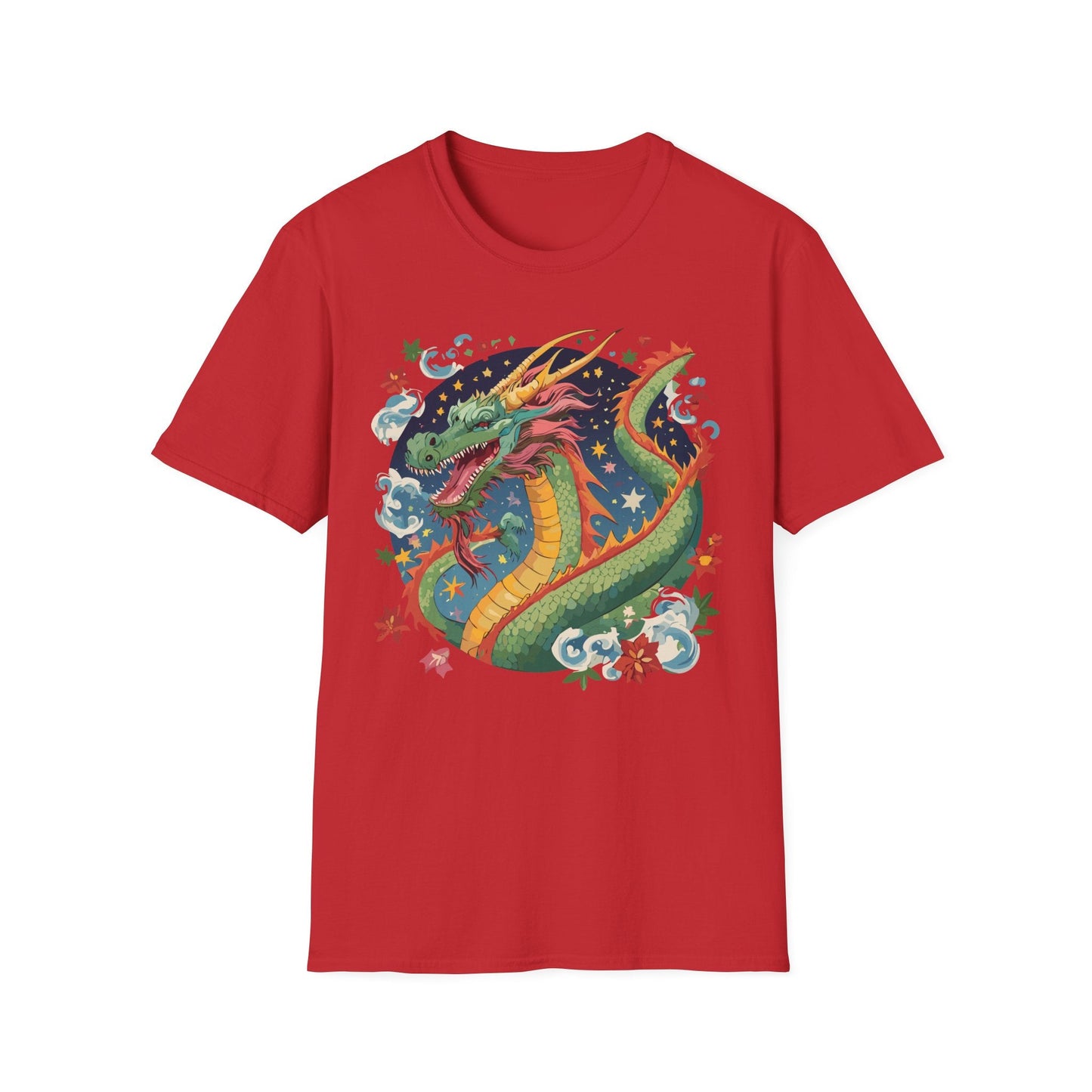 Dragon Graphic Unisex 100 Cotton Tee with Animal Artwork Design 9