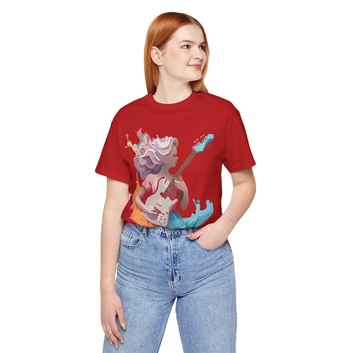 Adelpha Vintage Music Graphic Tee Unisex Short Sleeve Jersey Shirt for Everyday Wear