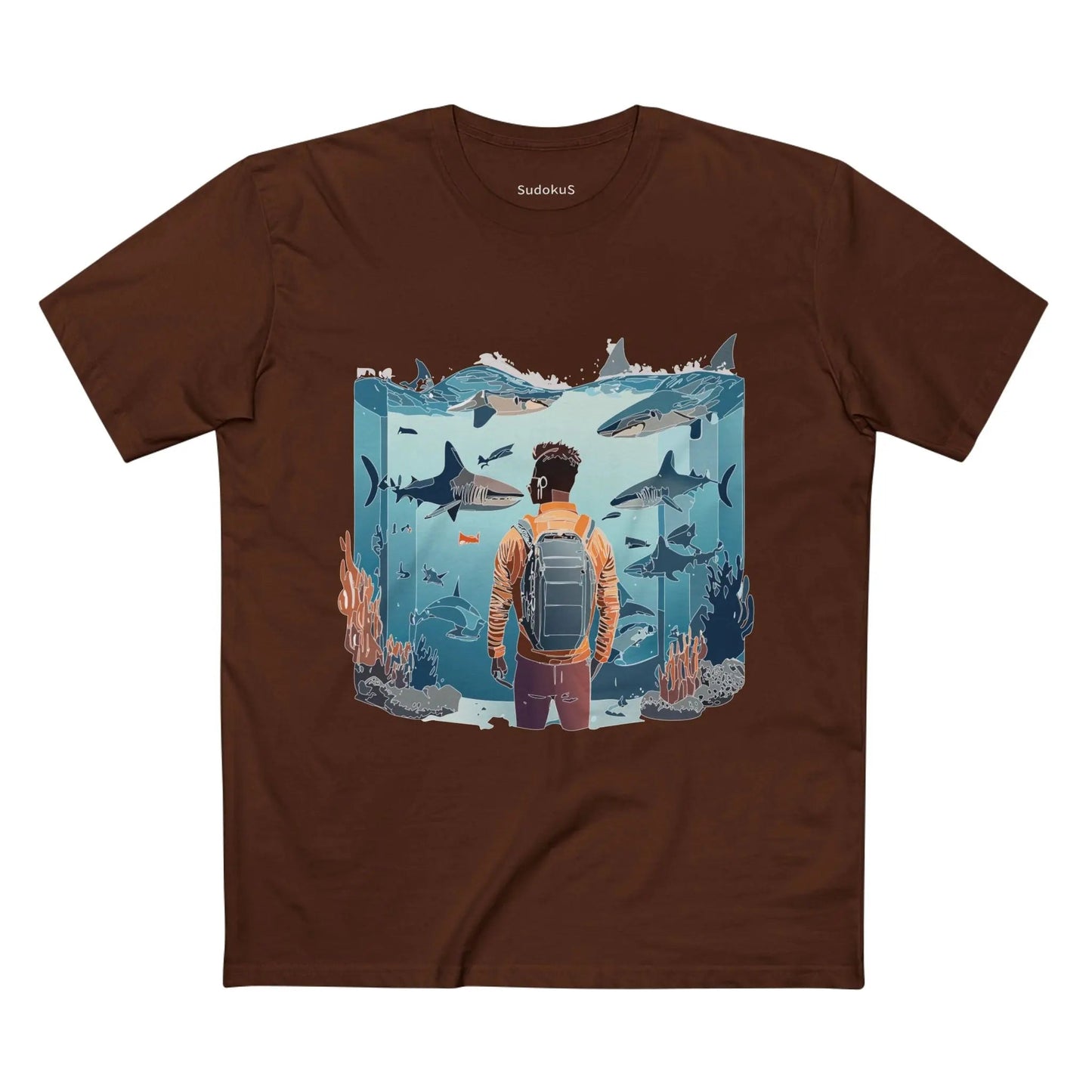 Ocean Coast Graphic Unisex 100 Cotton Staple Tee 6