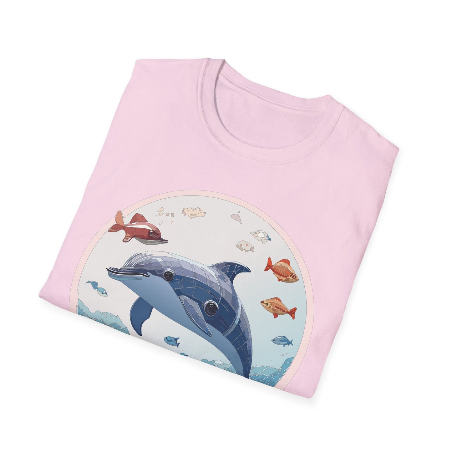 Dolphin Shirt Unisex Softstyle Tee One Hundred Percent Ring Spun Cotton Lightweight Comfort
