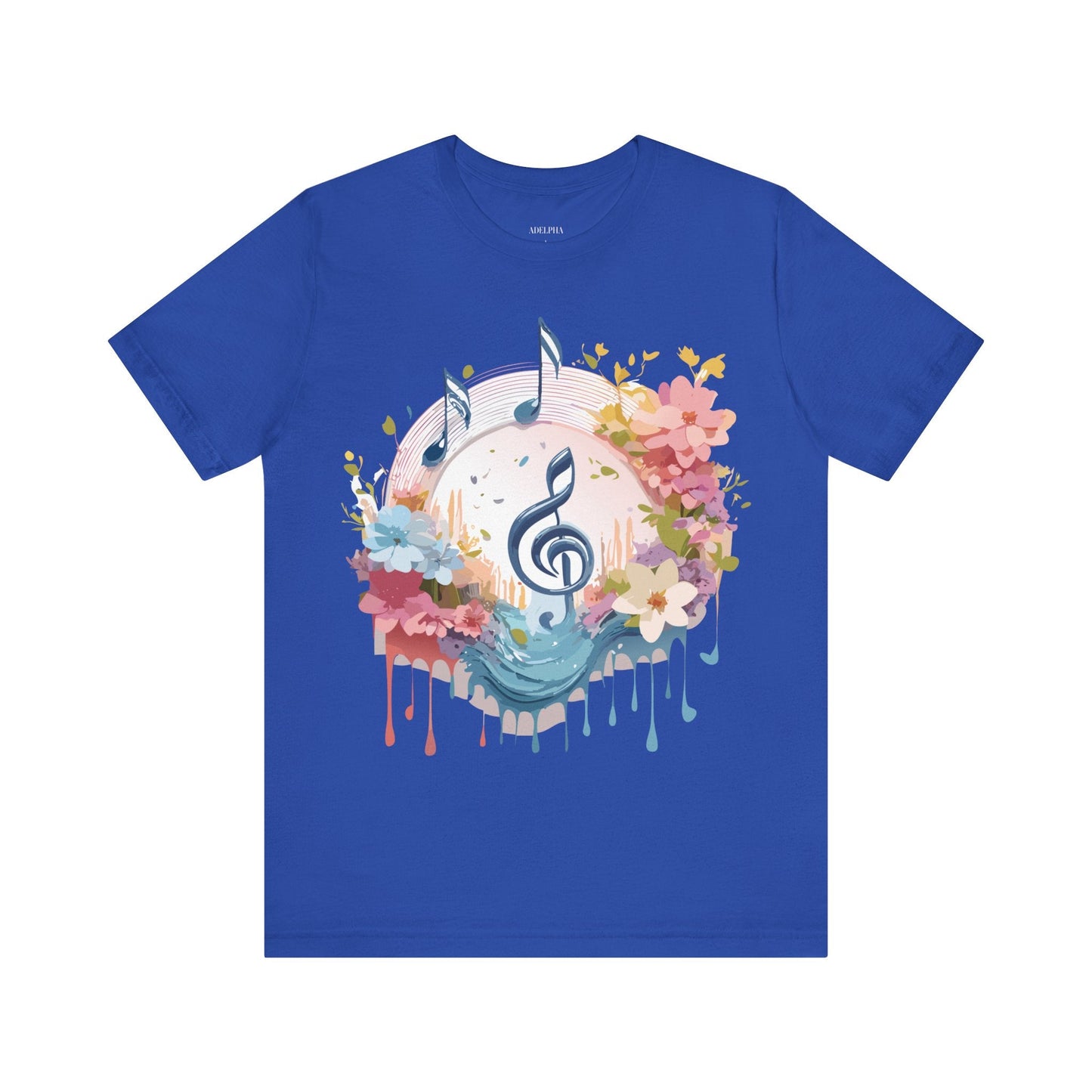 Adelpha Graphic Music T Shirt Unisex Jersey Short Sleeve Tee With Vintage Artwork