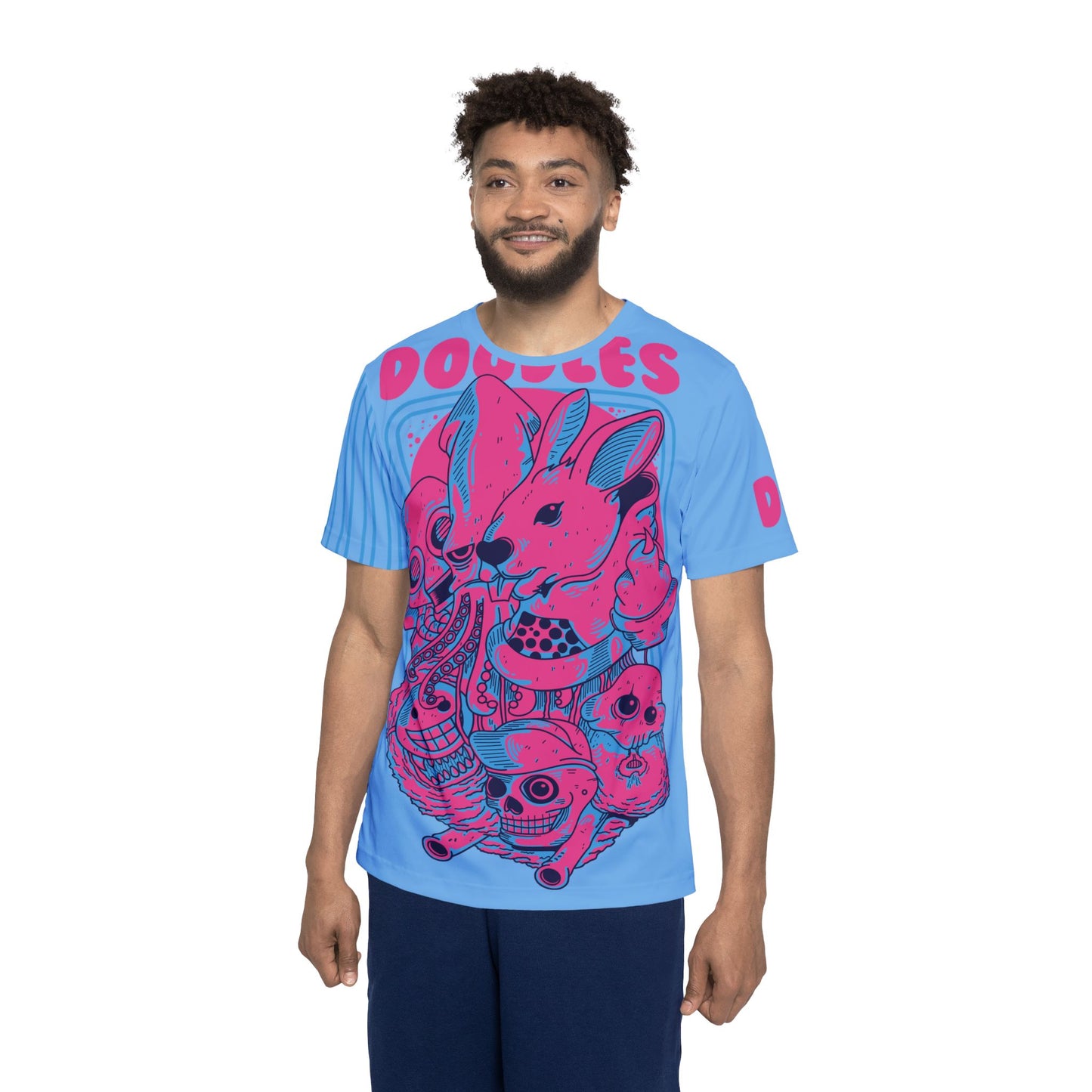 59-Be Fun Graphic T-Shirt, Art Design Poly Shirt, All Over Print Graphic Tee, Monsters T-Shirt, Cartoon Tees