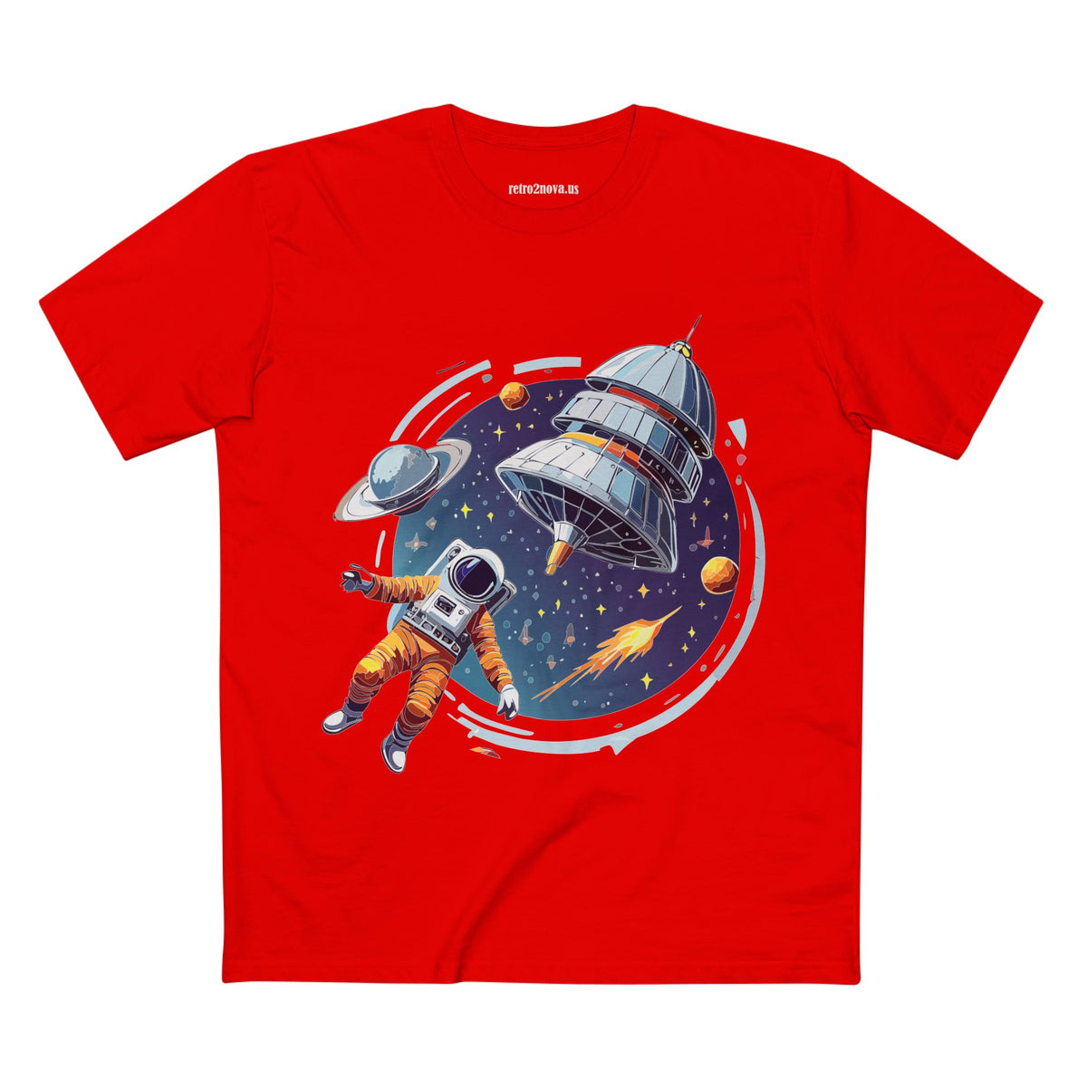 Cosmos Astronaut Graphic Tee Staple Unisex 100 Cotton Tee Shirt - CS-28