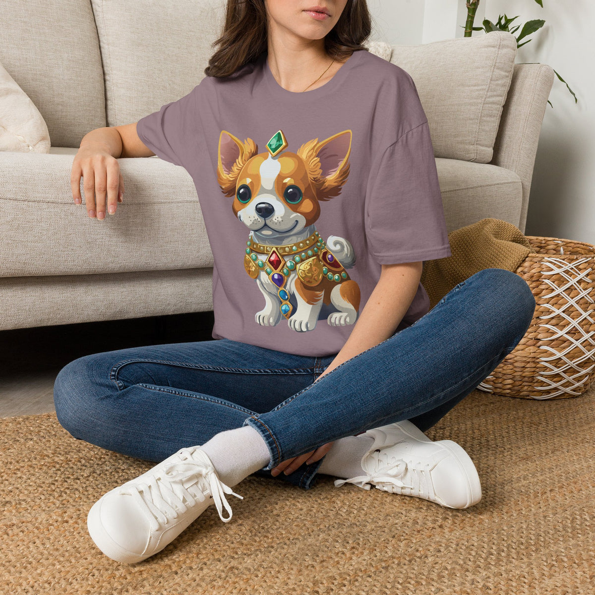 Corgi Prince T-Shirt — Cute Royal Dog Graphic Design Unisex 100 Cotton Gildan T-Shirt
