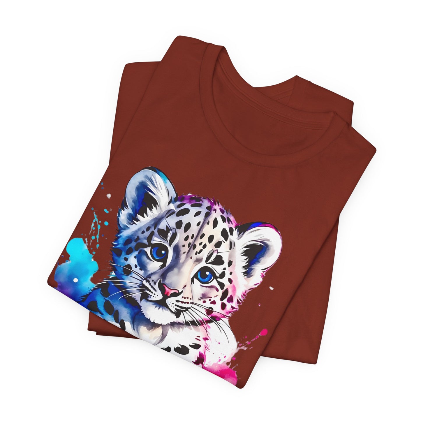Baby Leopard Shirt, Cute Leopard Tee Shirt, Animal T-Shirt, Gepard Top, Animal Tees, Art Design T-Shirt, Graphic Tee