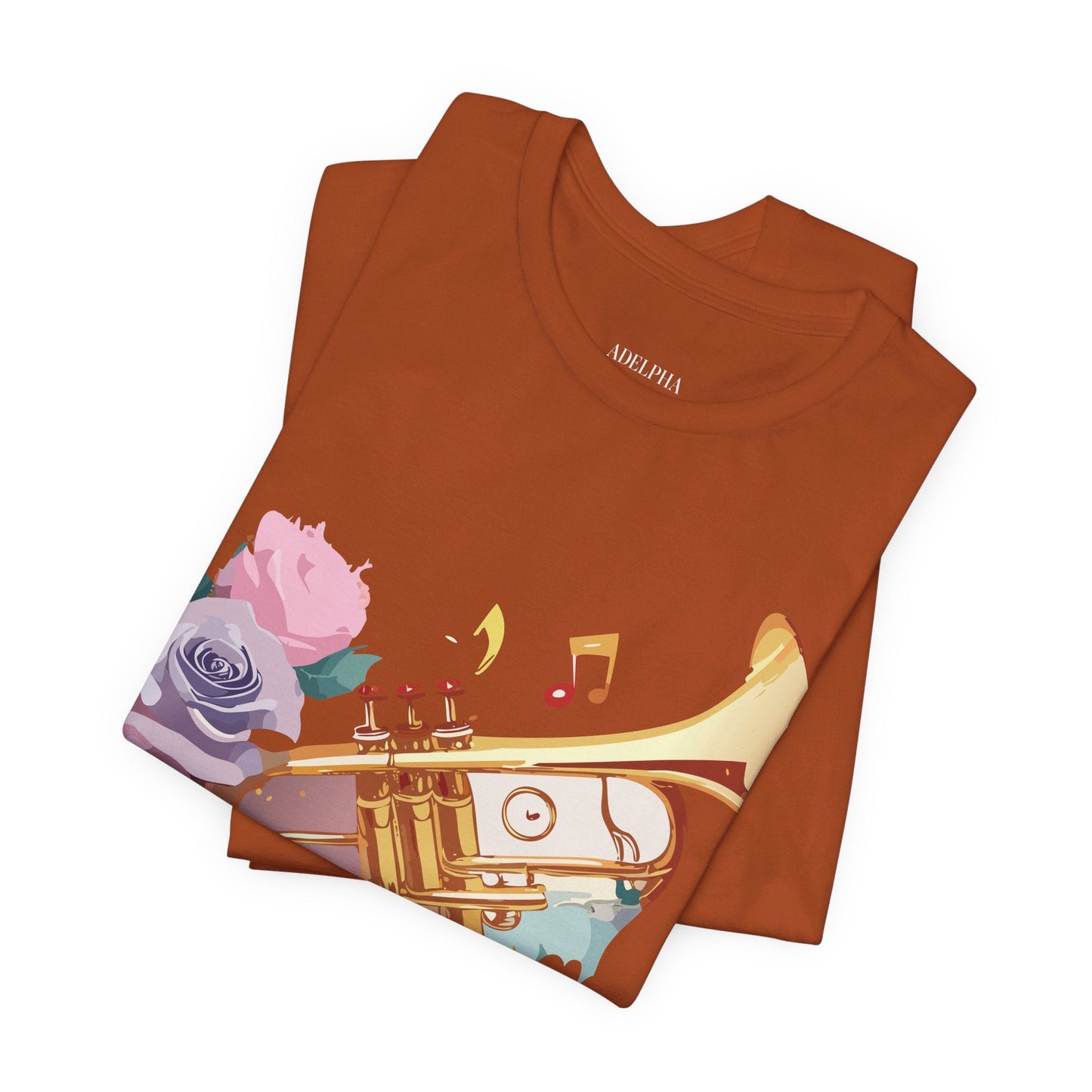 Music Graphic Unisex 100 Cotton Vintage Art with Musical Elements Tee 130