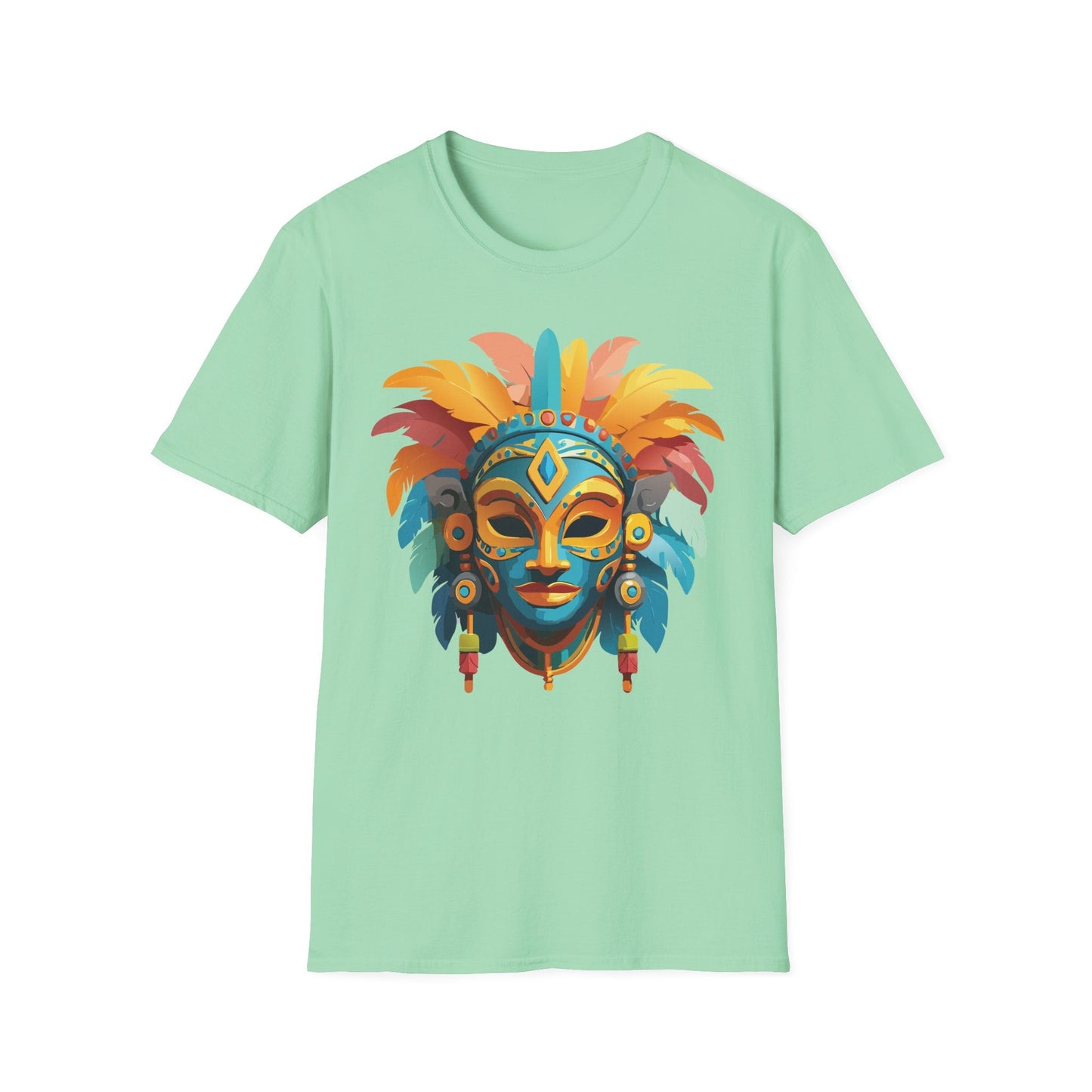 Mask Tee Shirt Unisex Graphic Design Short Sleeve Tee Gildan Softstyle 64000 Ring Spun Cotton