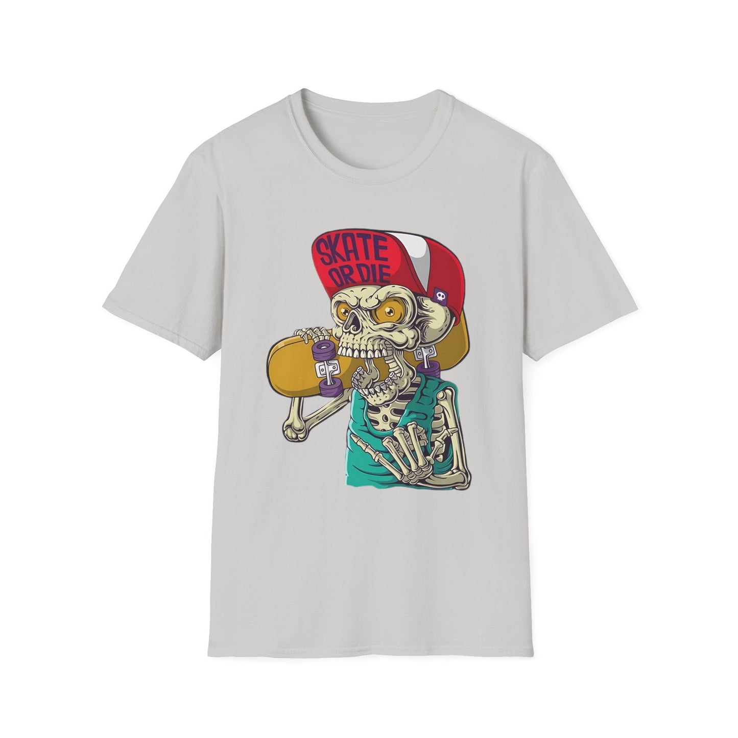 Skull T Shirt Skeleton Tee Unisex Softstyle Cotton Gildan 64000 Graphic Tee For Everyday Wear
