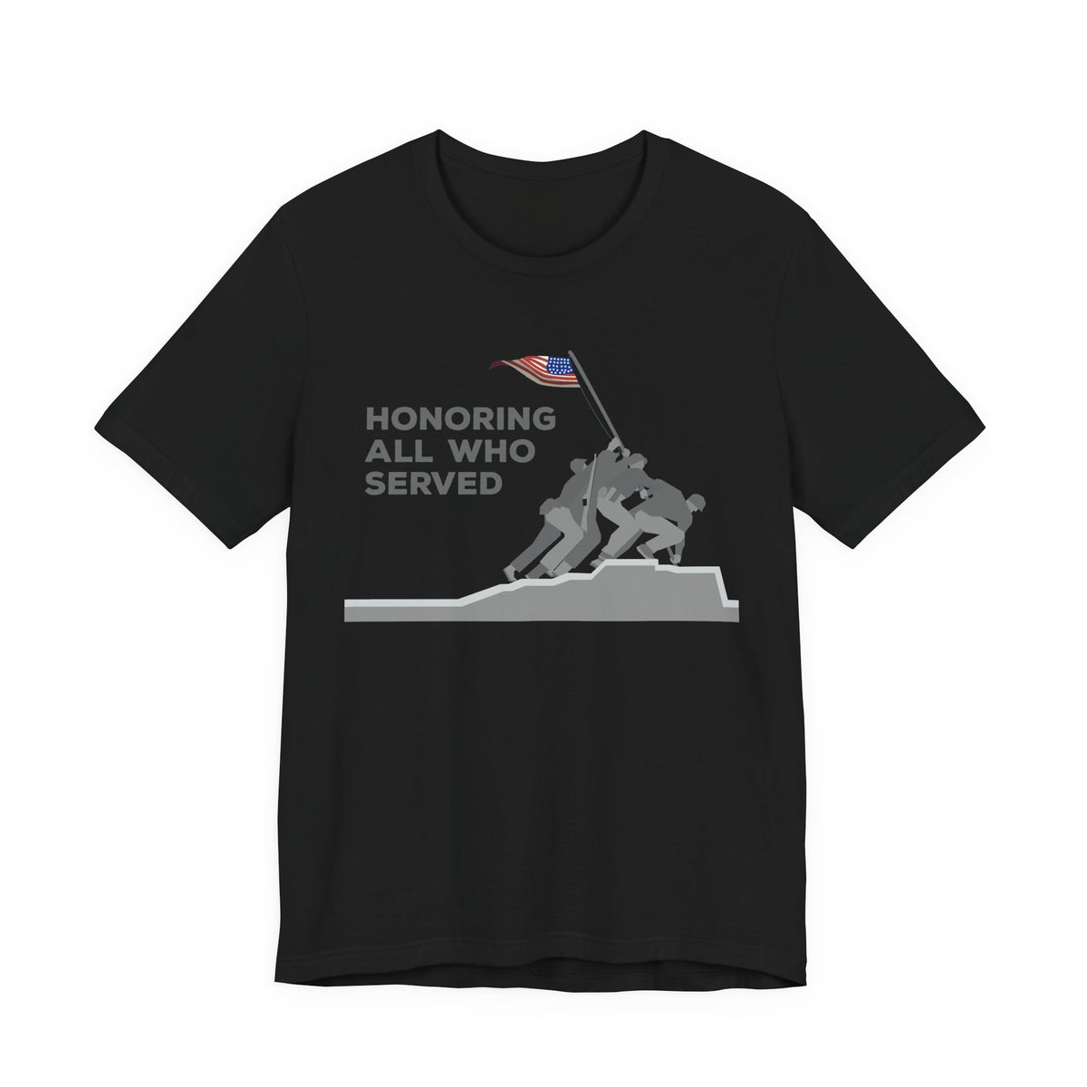 Iwo Jima Flag Raising honoring all who served T-Shirt Military Memorial Unisex Cotton Tee v52