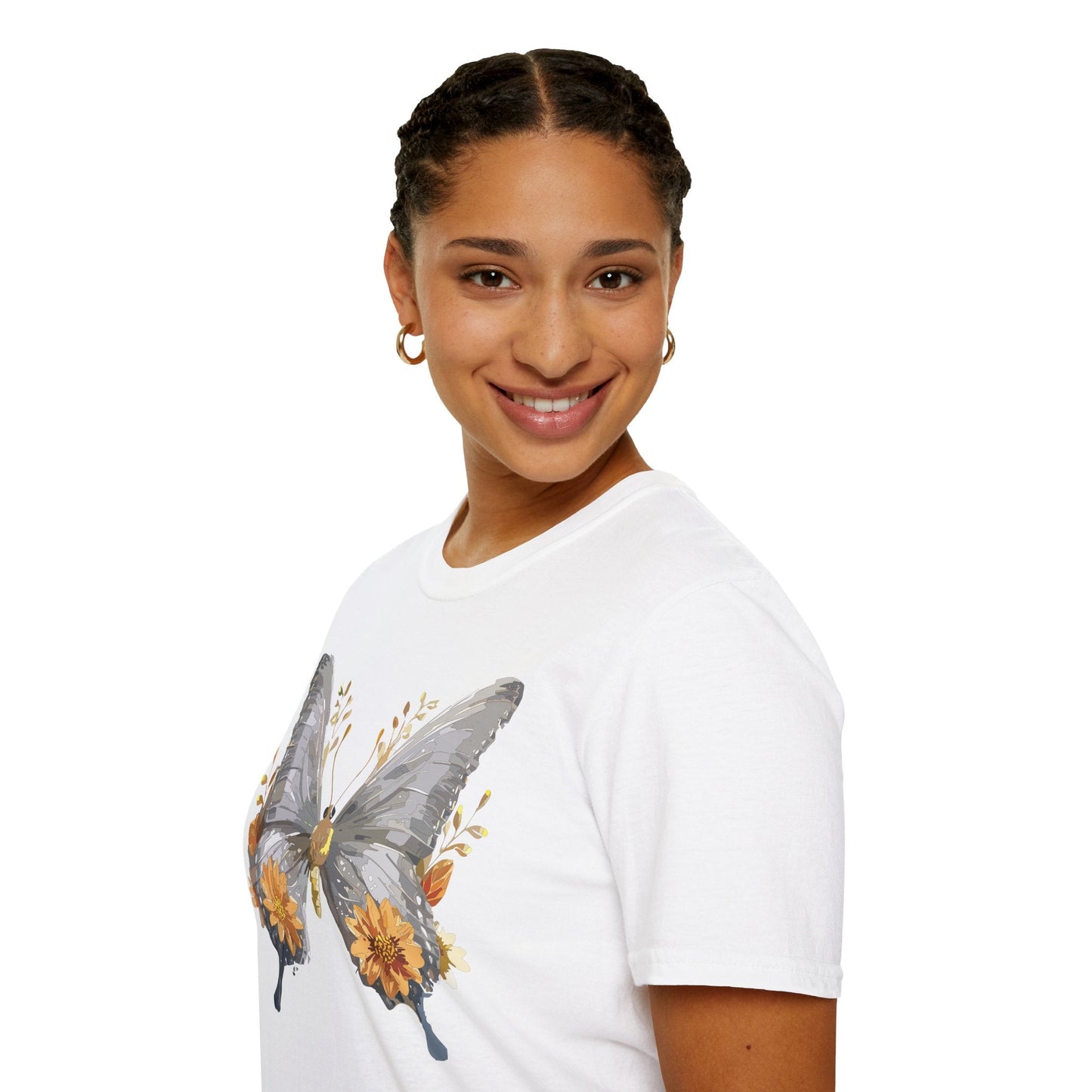 Butterfly T Shirt For Unisex Gildan Softstyle 64000 Cotton Comfort Monarch Design Tee