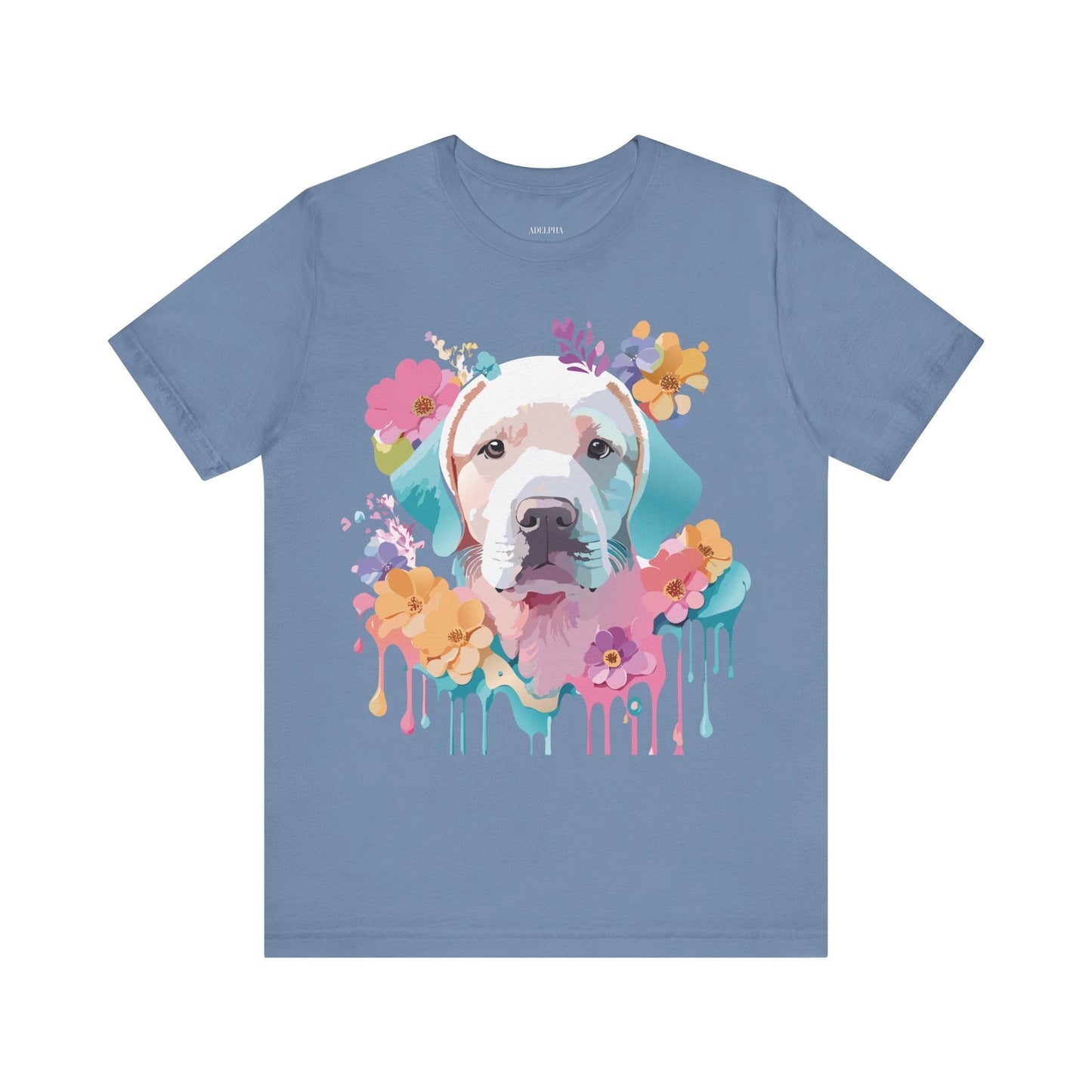Dog Graphic Tee Unisex Vintage Inspired Art Design Adelpha Short Sleeve Jersey Shirt