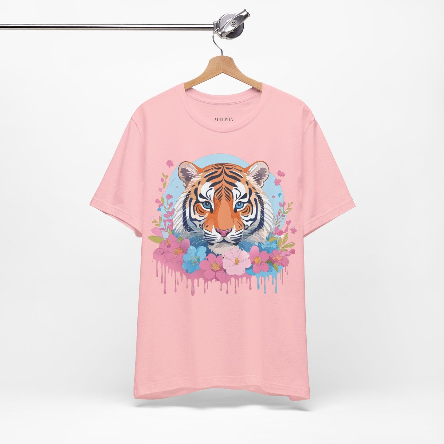 Tiger Graphic Tee by Adelpha Unisex Vintage Inspired Artwork Short Sleeve Shirt Edition
