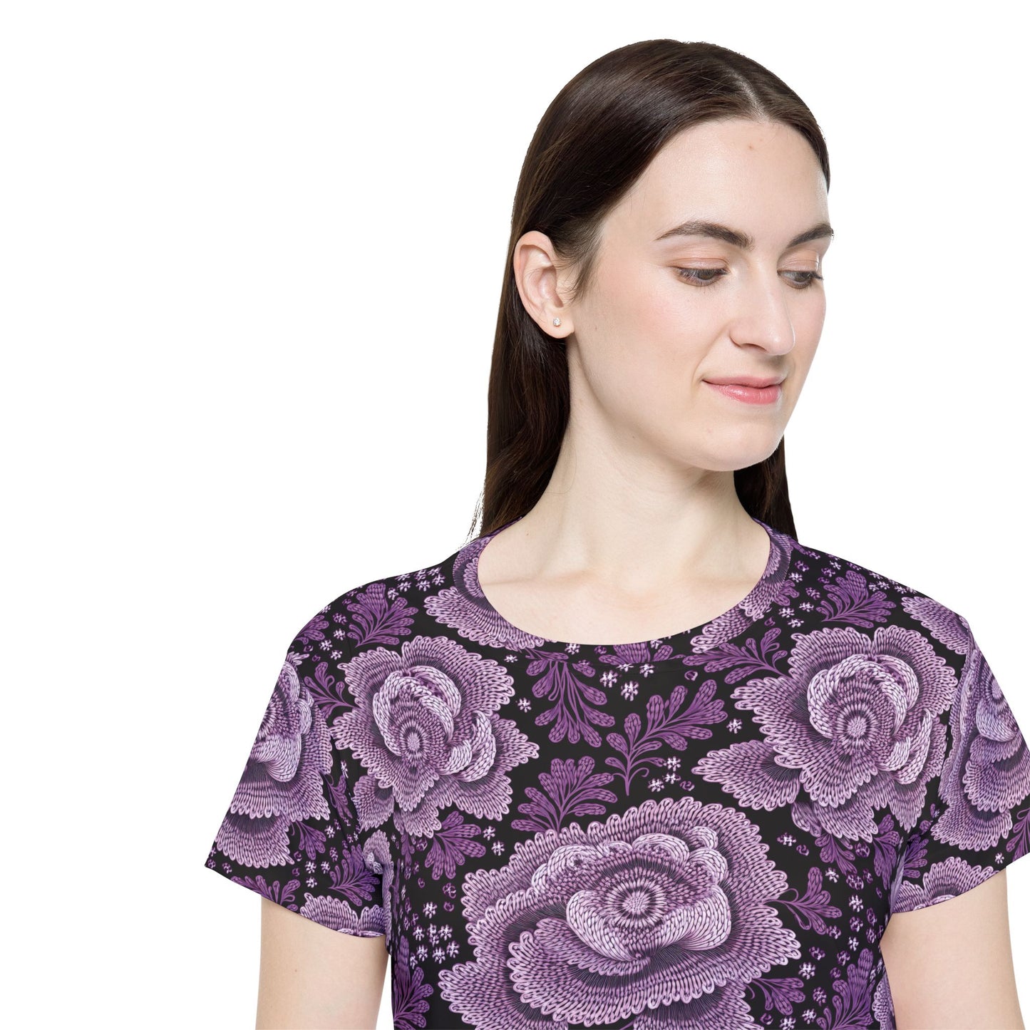 Lace Print Poly Shirt, Poly Shirt with Lace Print, Lace Shirt 65