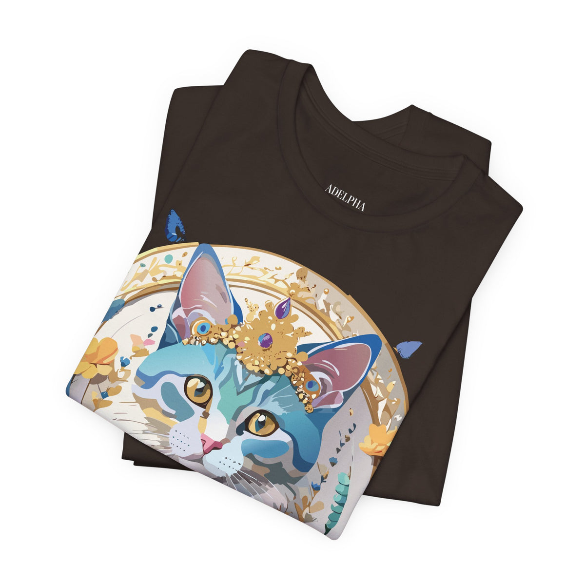 Medallion Graphic Unisex Cotton Bella+Canvas Tee with Floral Art Design m68